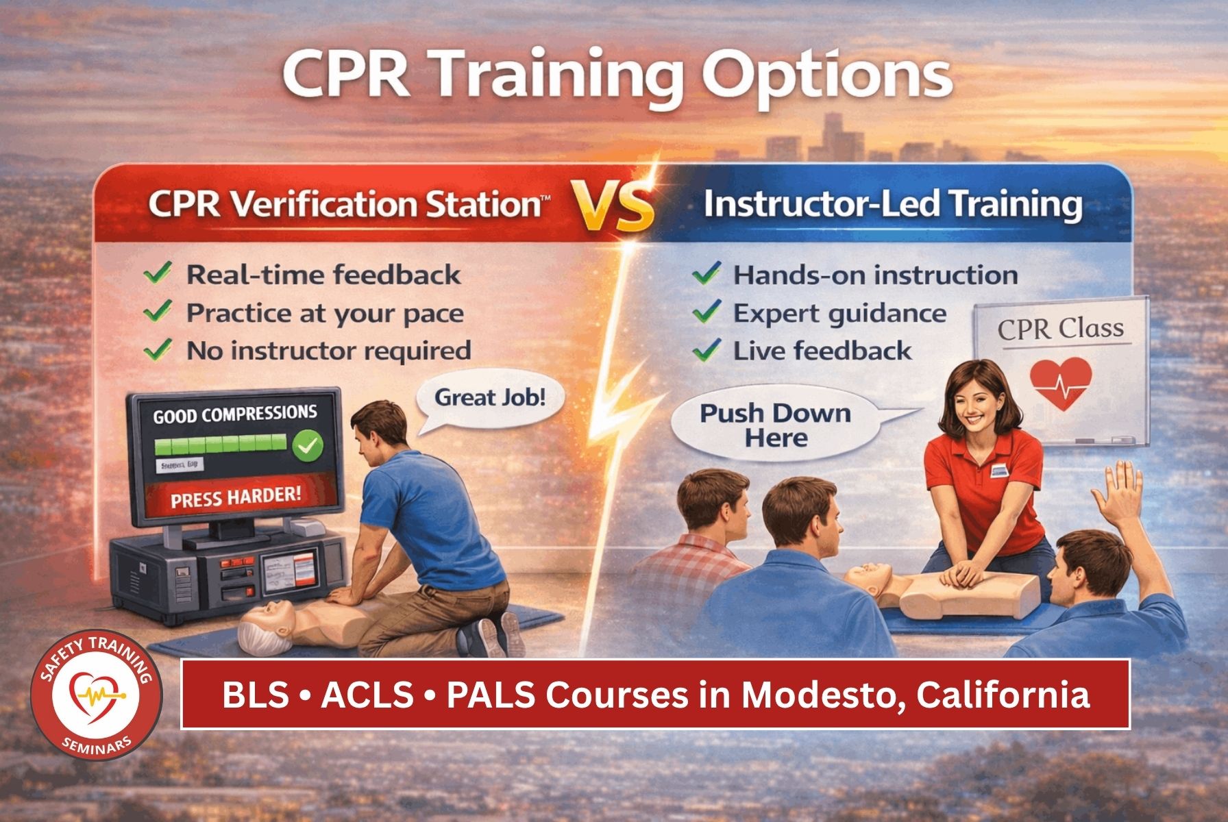 BLS • ACLS • PALS Courses in Modesto, California