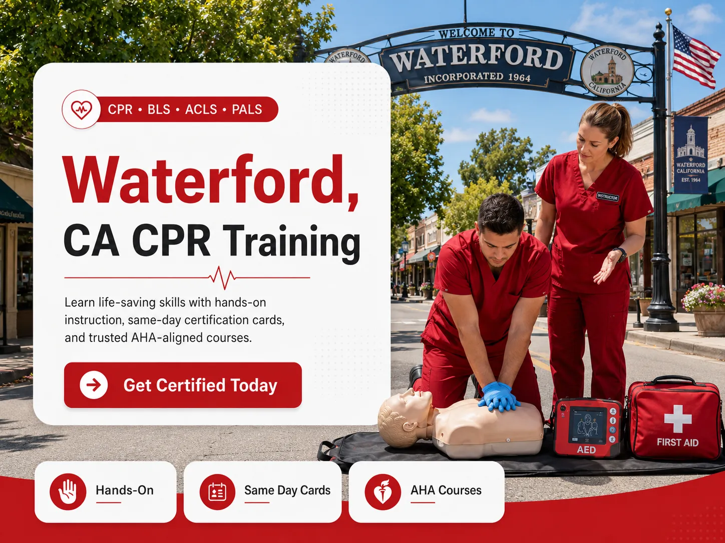ACLS and PALS certification class in Waterford, California